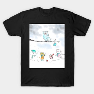 Visit to the forest in winter T-Shirt